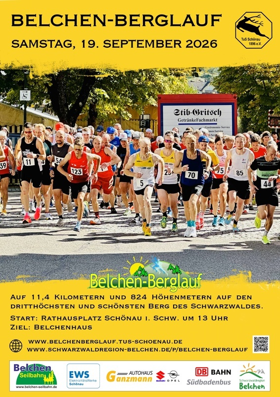 Plakat des 20. Belchen-Berglaufs